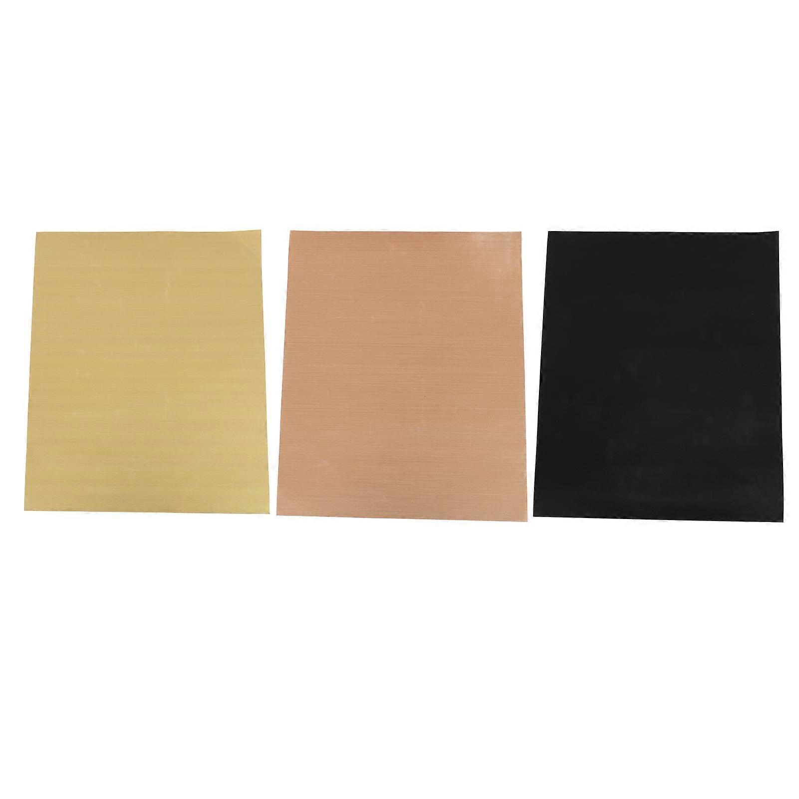 3pcs Grill Mat High Temperature Resistance Reusable Washable Anti Stick PTFE Oven Liner for Home Outdoor 40 X 33cm