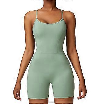 Bodysuit Shaper Shorts Spaghettibandje Effen Kleur U Hals X Vorm Rugloos Full Body Shapewear Groen XL