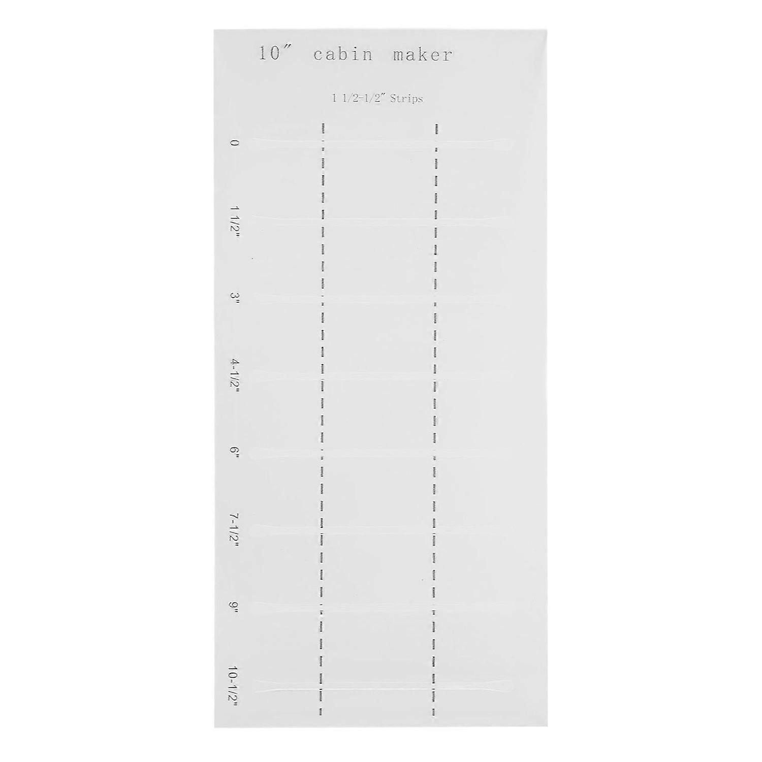 10 Inch Log Cabin Quilting Rulers Clear Scale Smoother Edges Log Cabin Maker Template Set for Sewing