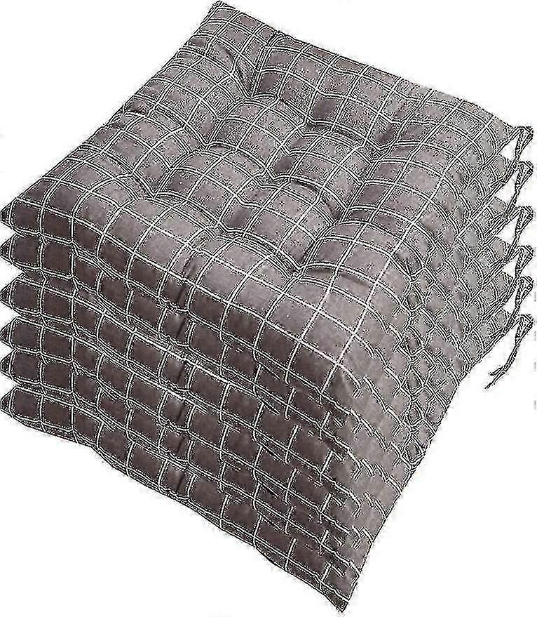 Set Di 6 Cuscini Sedia 40x40, Cuscino Decorativo Cuscino Sedia Cuscini Giardino 12 Punti In Uno Diversi Modelli, Poliestere (A)-in Stock-good
