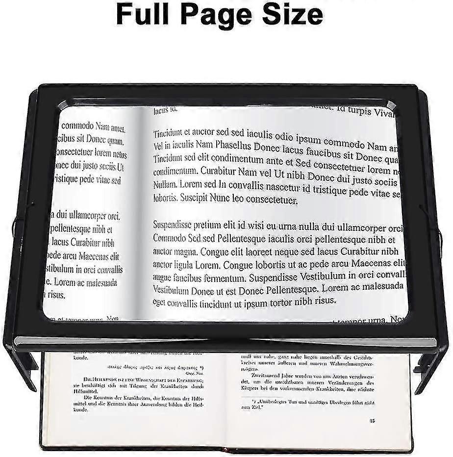 Magnifying Glass With Light, 3x Magnification Reading Magnifiers Reading Aid - A4 Rectangular