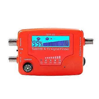 2 in 1 Satellite TV Signal Finder LCD Digital TV Antenna Signal Strength Signal Meter with Compass