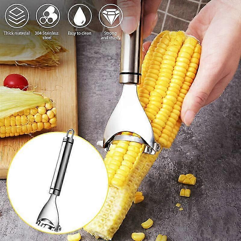 One-Step Corn Peeler Thresher Tool Kitchen Cob Kerneler Cutter Stripper Remover