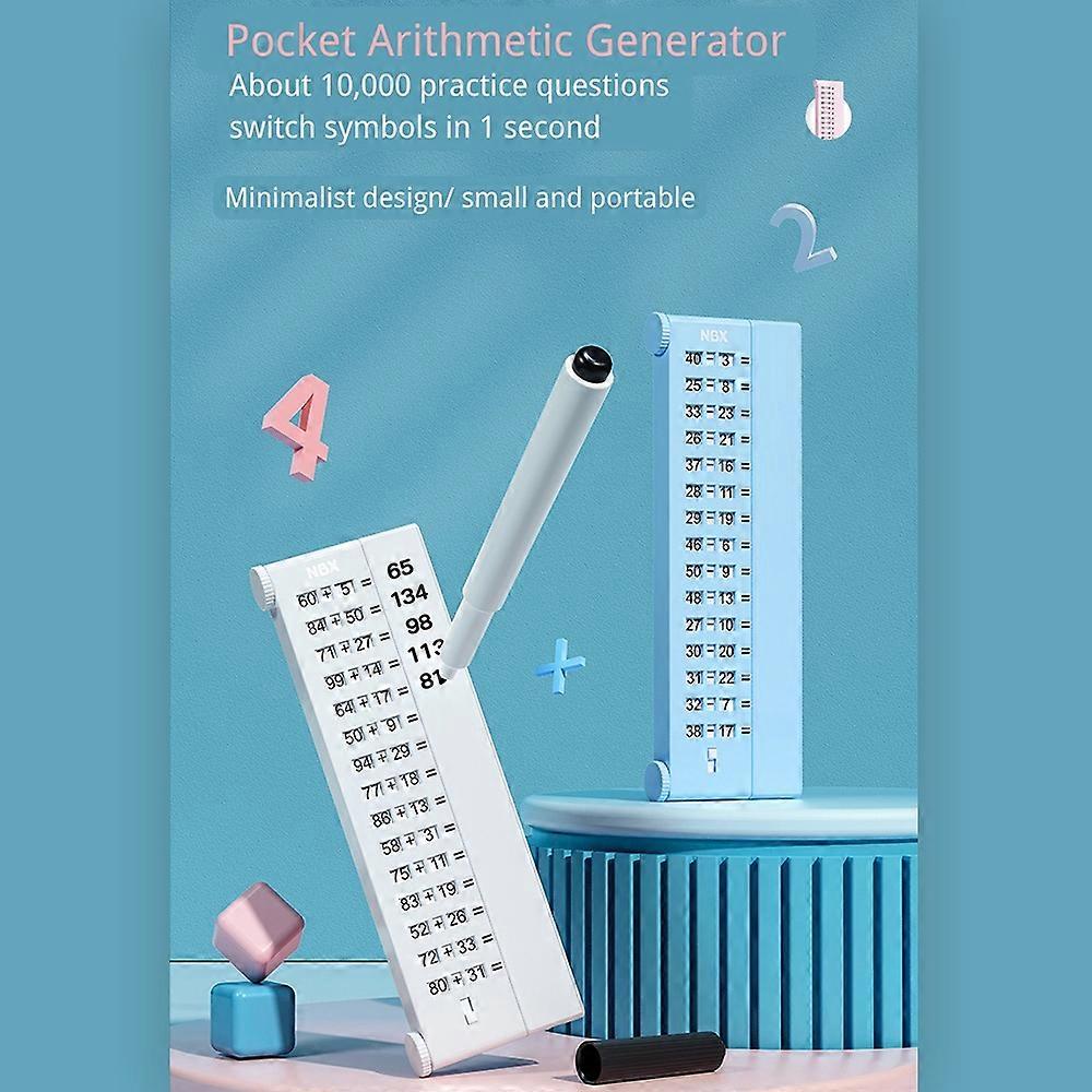 NBX Arithmetic Writing Board Reusable Early Education Tool Toddlers Oral Calculation Question Plate 