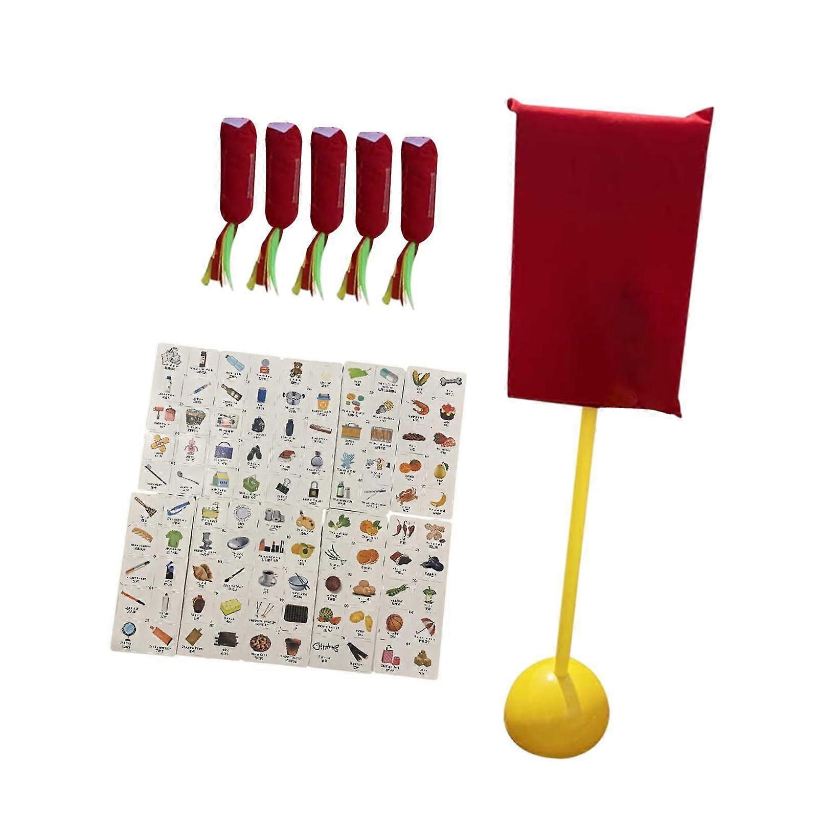 Sacs de haricots Toss Game Gifts Cornhole Game Set for Carnival Yard Intérieur Extérieur rouge