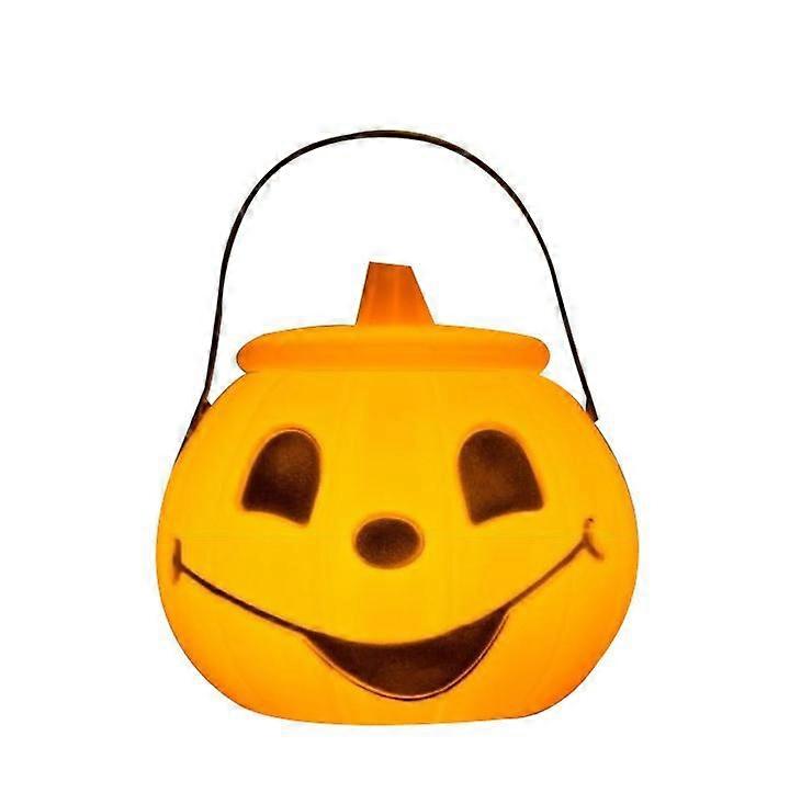 Halloween Pumpkin Bucket, Portable Pumpkin Luminous Lantern