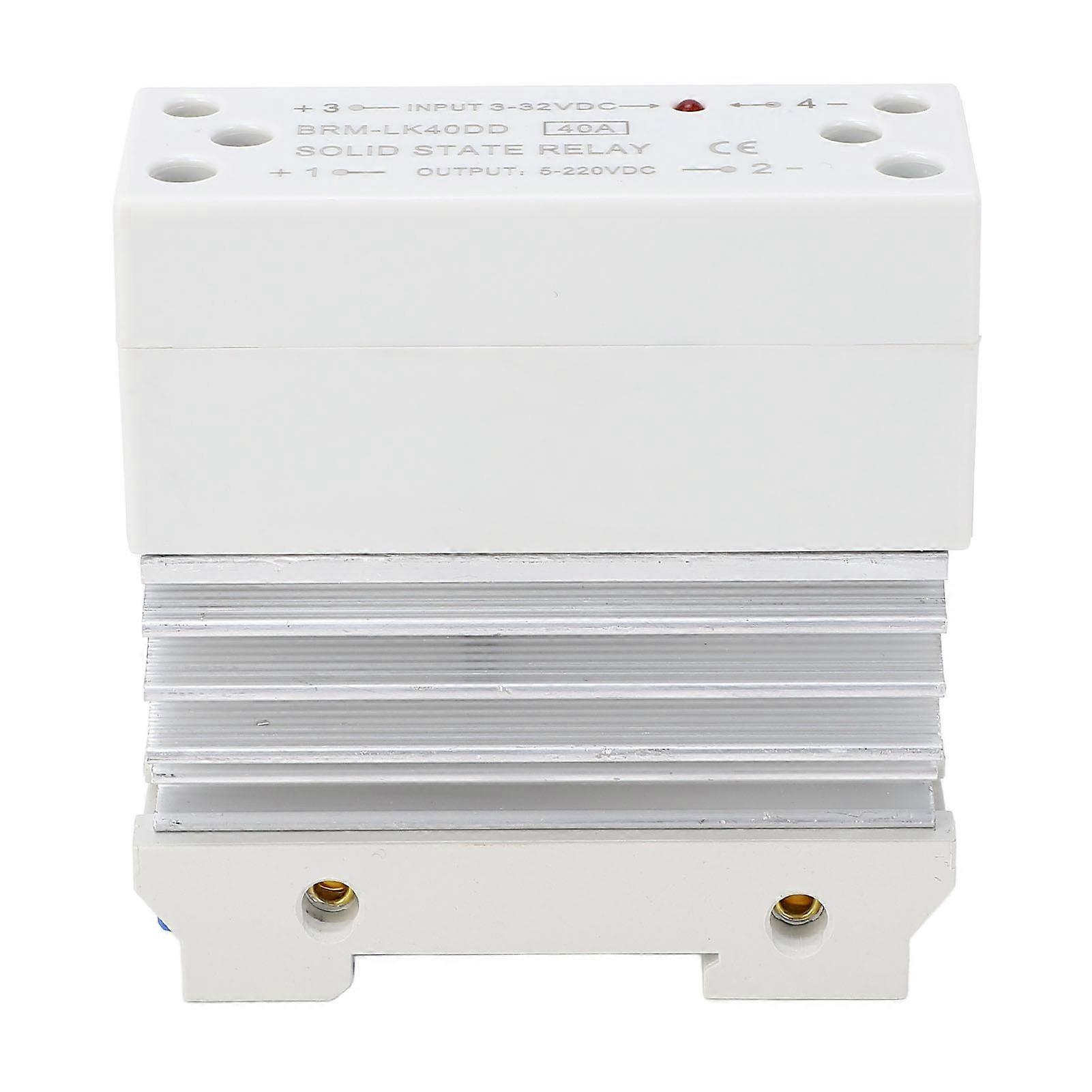 40A Single Phase DC to DC Solid State Relay, 3-32VDC Input, 5-220VDC Output
