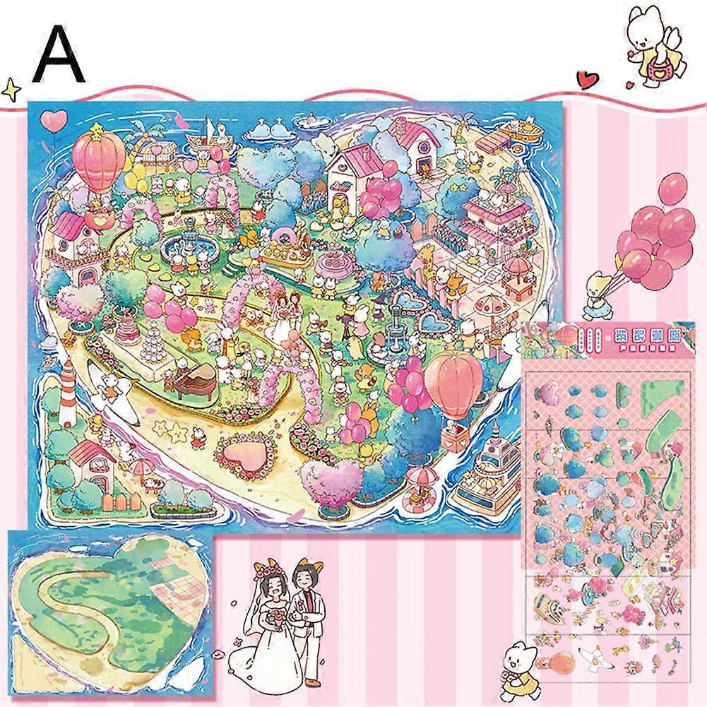 Multiple-topic 3D Landscape Stickers Mini Scene Decorative Collage Stickers