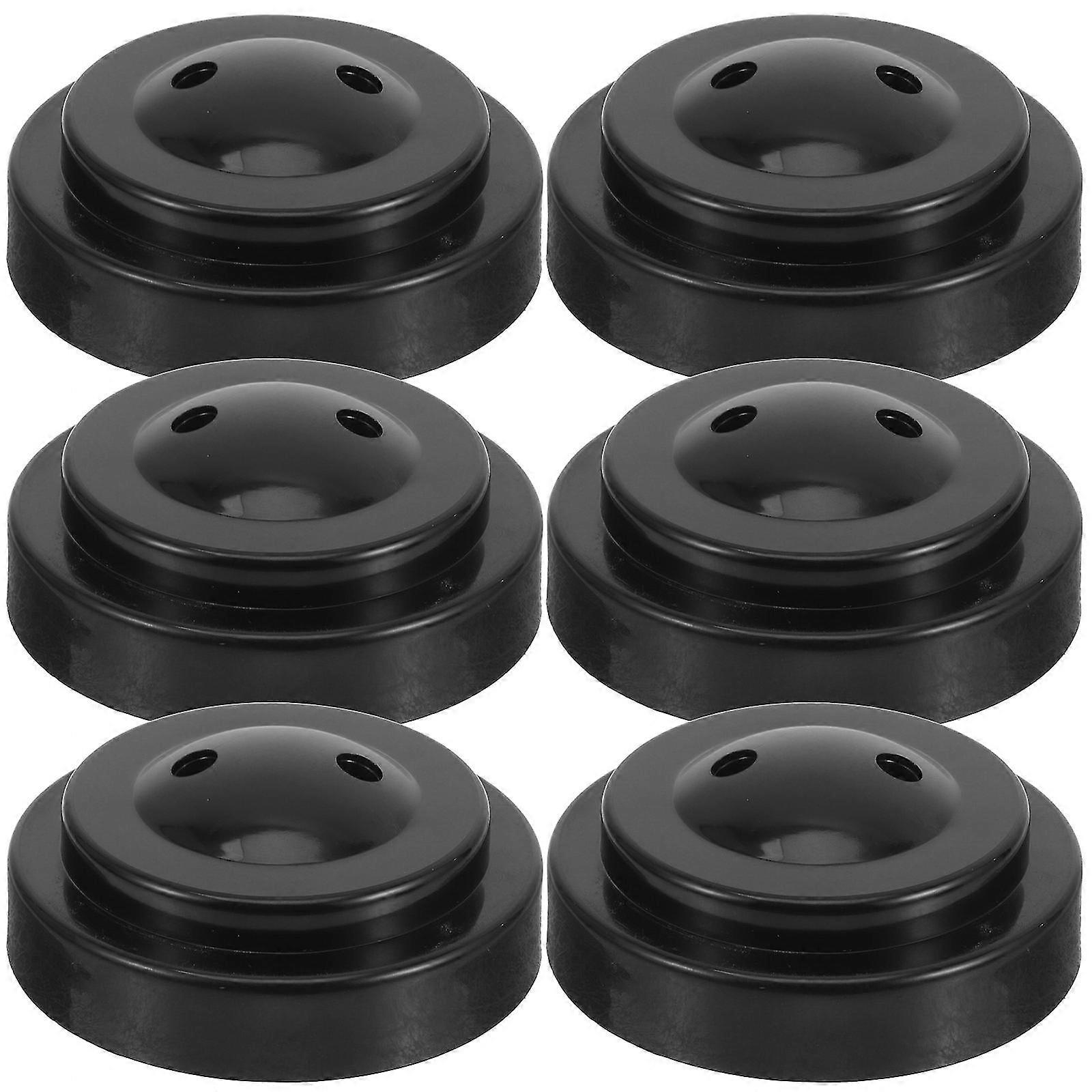 6pcs Black Plastic Mini Flag Stands for Office Desk, Stable Portable Table Decor