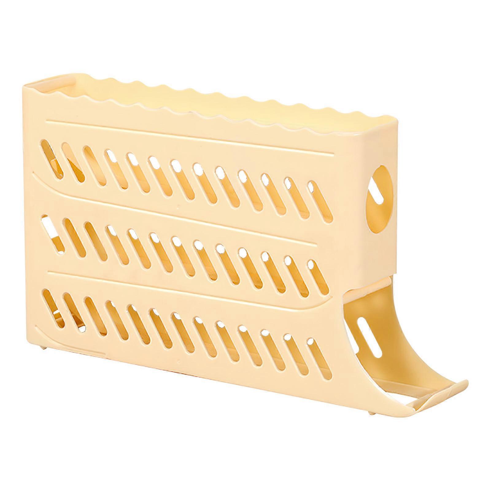 4 Tiers Eggs For Fridge Auto Rolling Fridge Space-Saving Eggs Dispenser 30 Eggs Fridge Eggs Rack Large Capacity Eggs Dispenser Pantry Containers