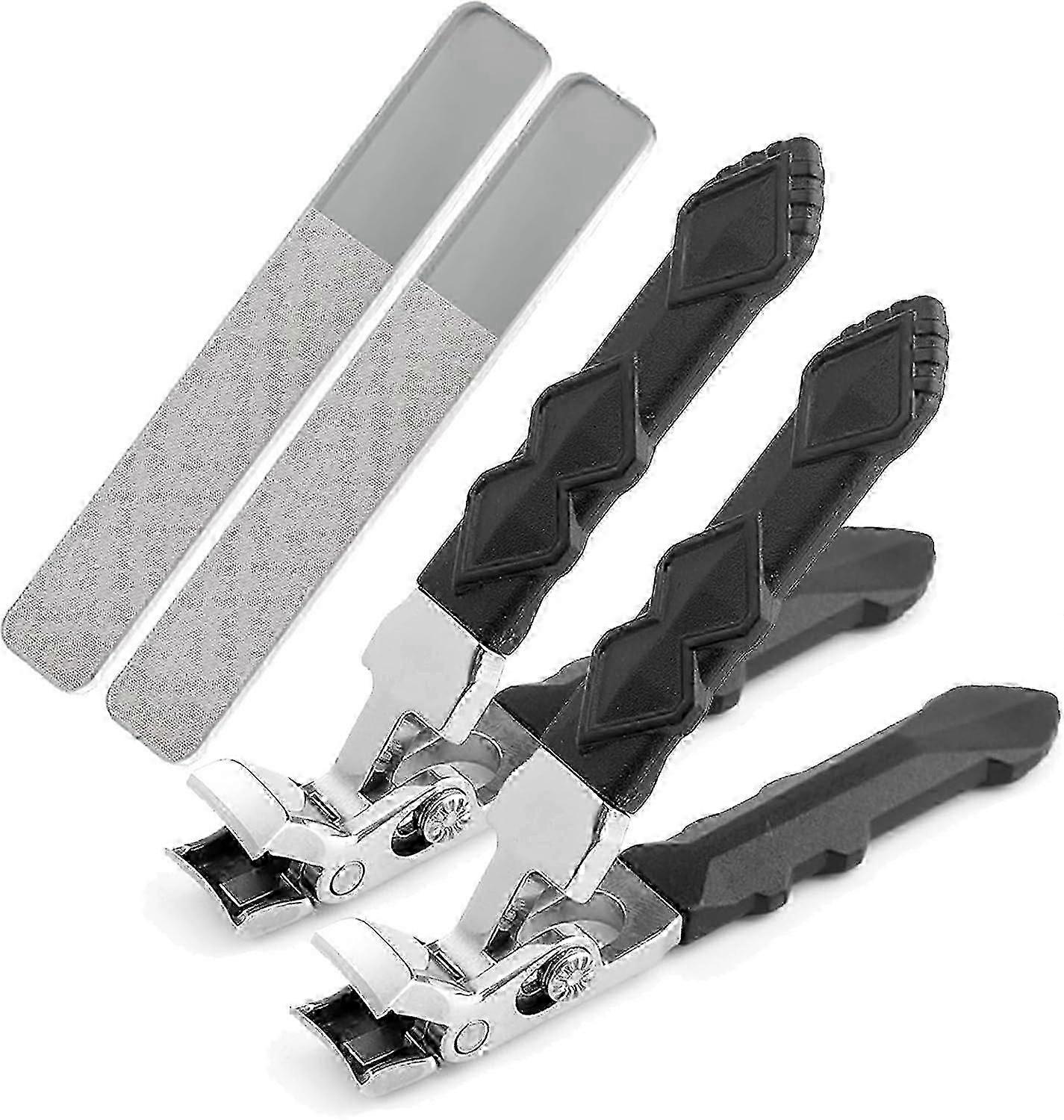 Nagelknipser, Nagelknipser mit breiter Maulöffnung, Nagelknipser aus Edelstahl mit Auffangbehälter, Nagelknipser für Senioren