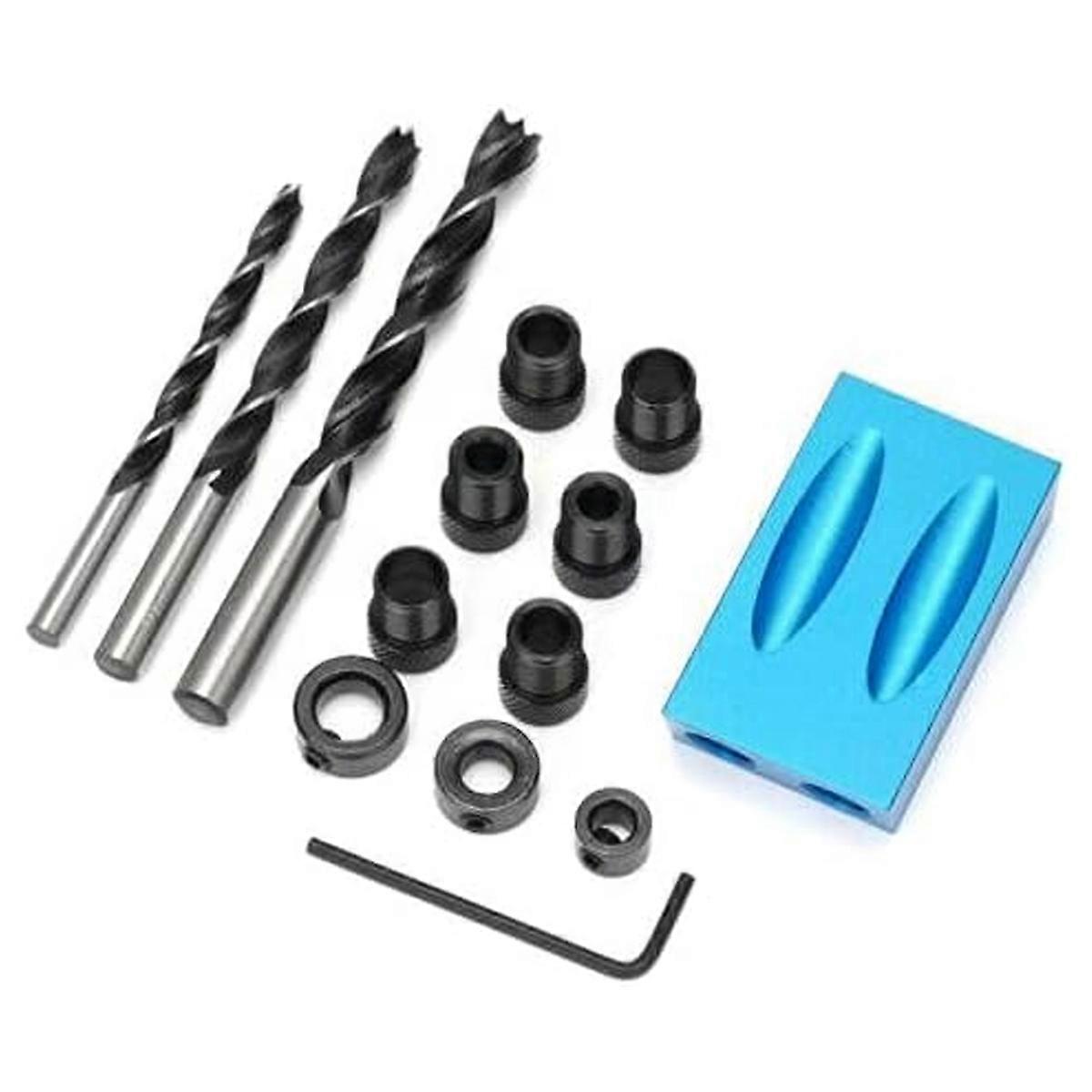 Twist Drill Bit Set For Woodworking Enthusiasts, High-Speed Steel Construction With Anti-Rust Protection, Drill Bit Stop Collar Ensures Accurate