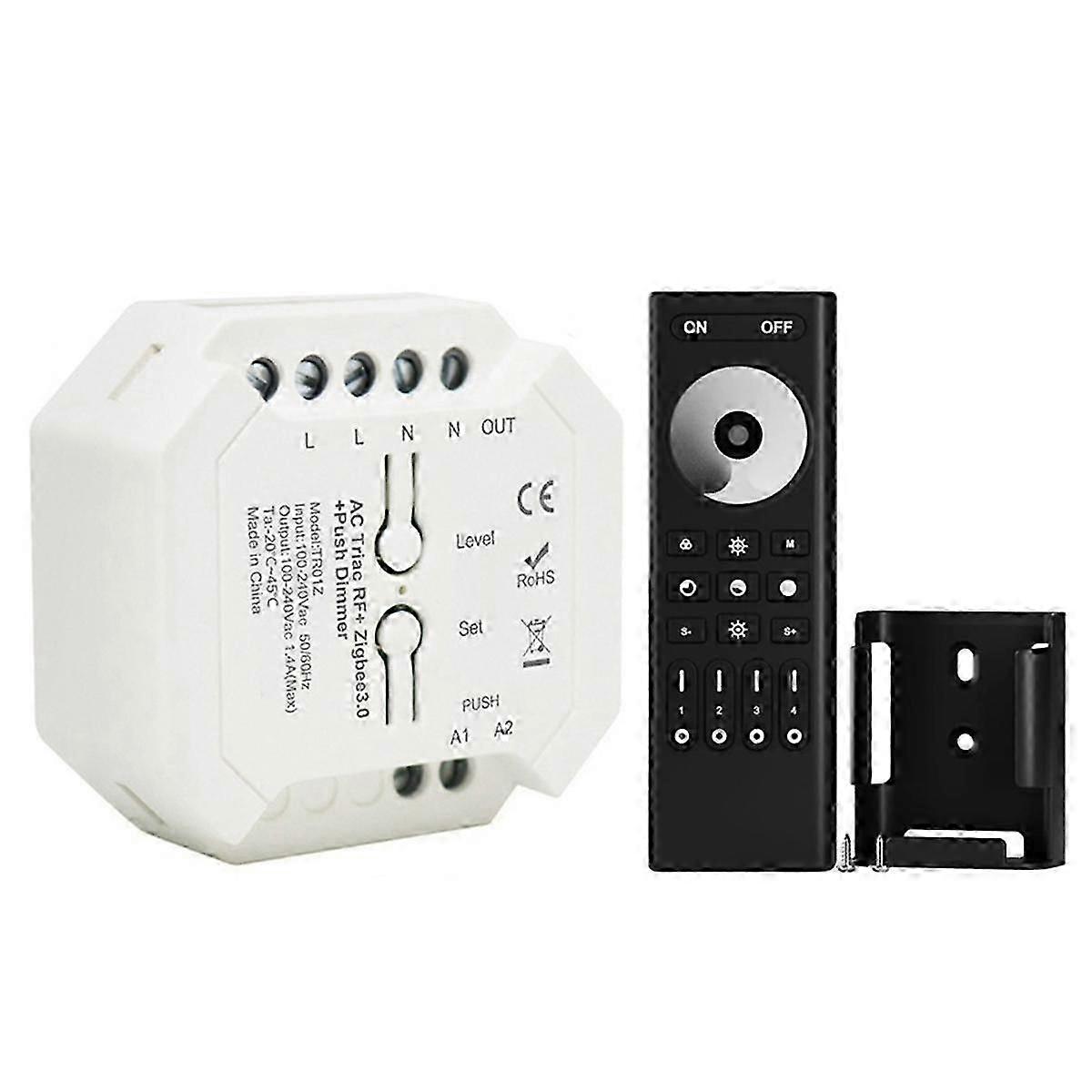 Tuya ZigBee Triac Dimmer LED-kontroller Smart Dimmer For Dimbare LED-lys Støtte Smart APP RF R