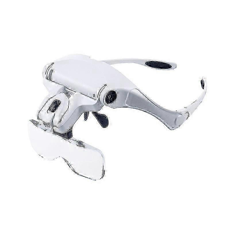 Head-mounted reading light with multiple lenses replaces LED magnifier