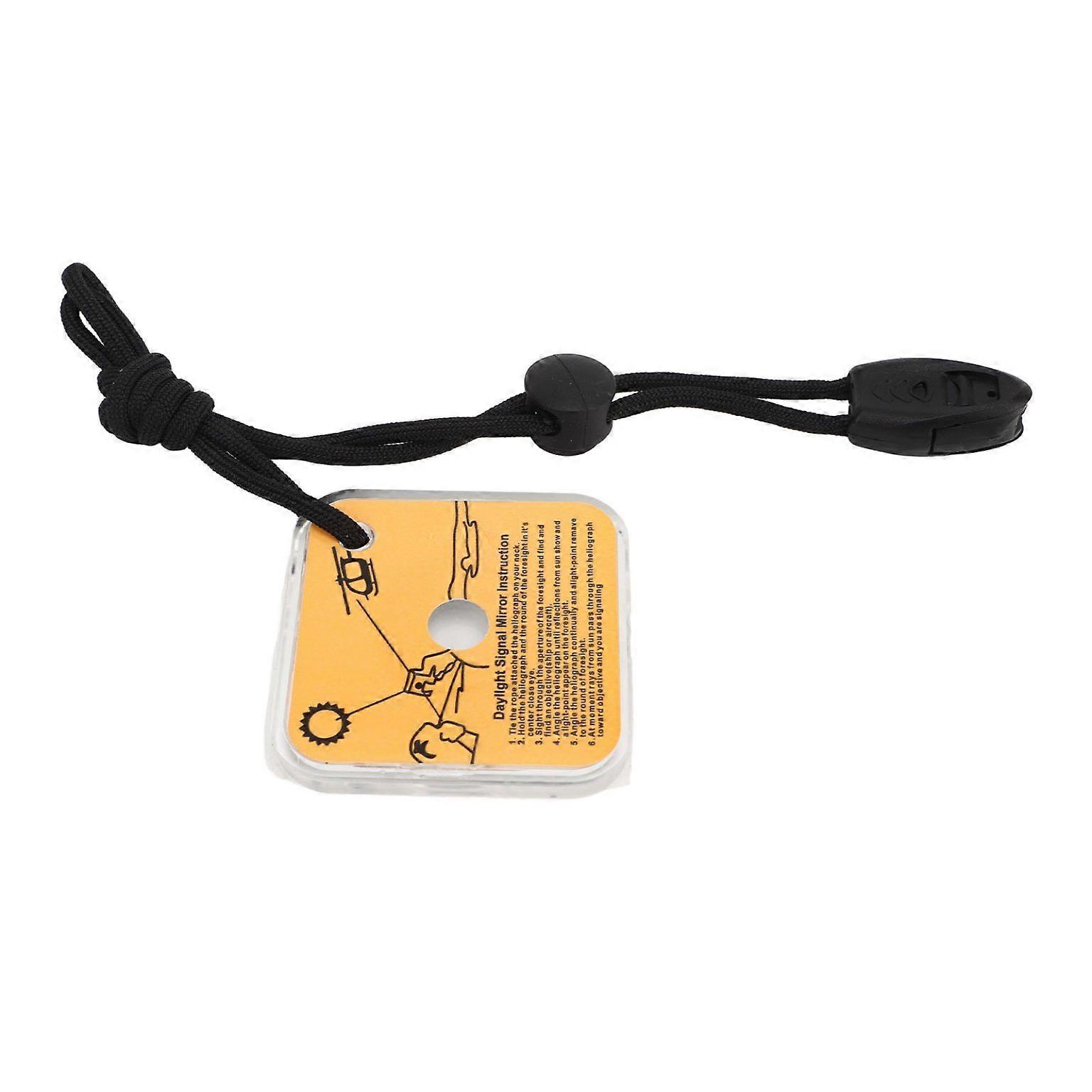 Multi-Use Outdoor Signal Reflector Mirror with Whistle
