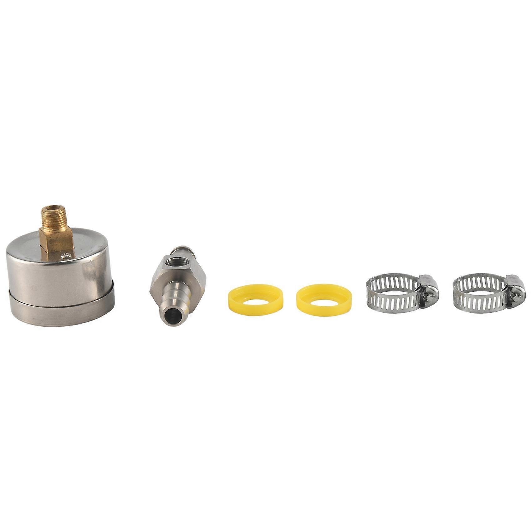 Fuel Pressure Gauge 1/8 NPT(140 Psi) with 3/8 Inch -Fitting Adapter