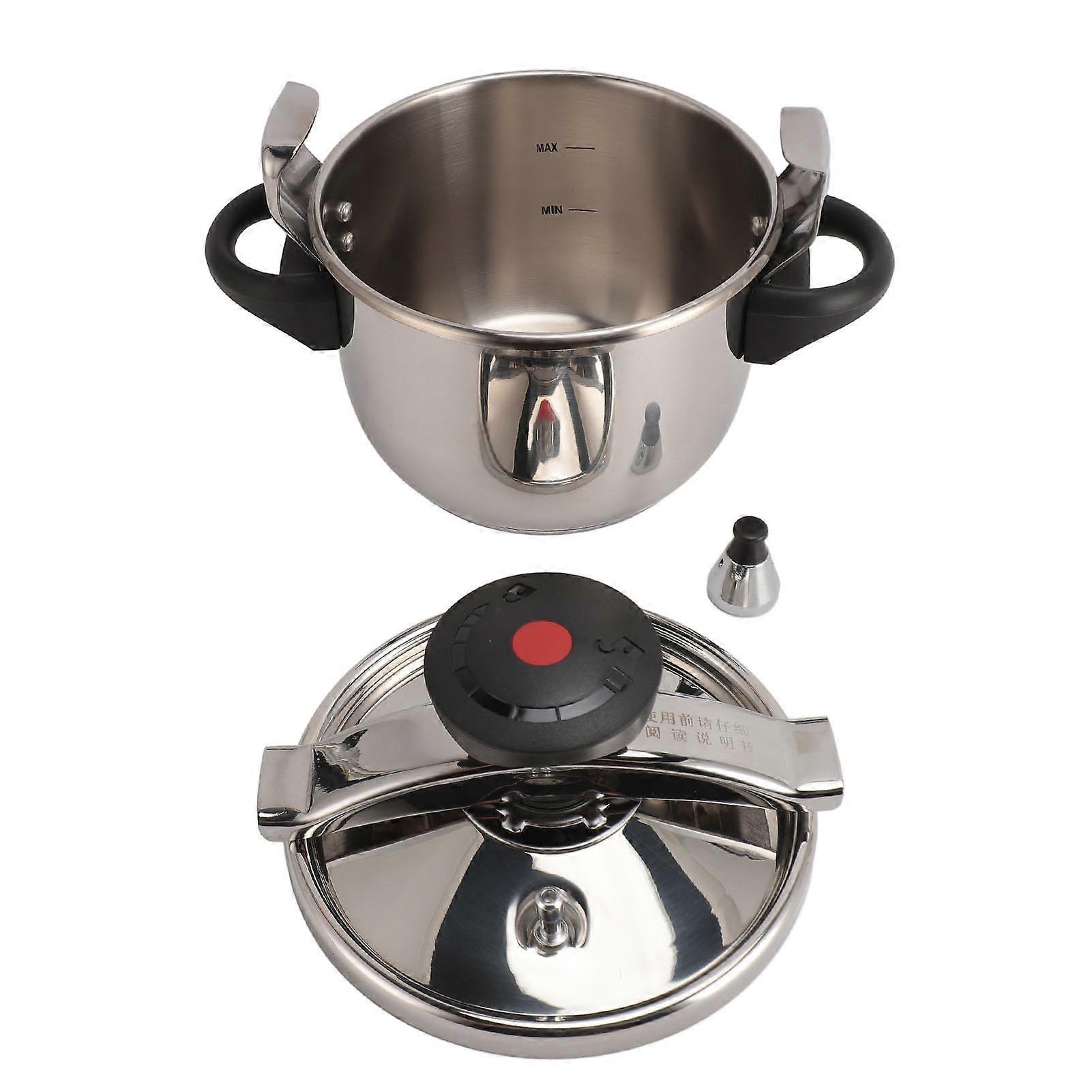 Stainless Steel Mini Pressure Cooker 3L 55KPA High Pressure Pot Compatible with Gas Induction Cooker