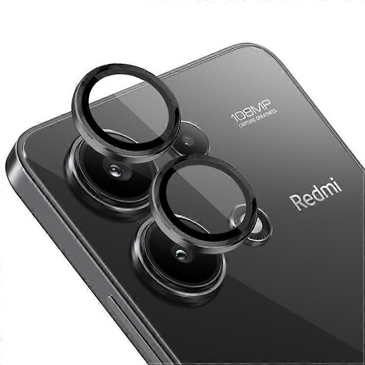 NORTHJO 1 Σετ συμβατό για Xiaomi Redmi Note 13 4G προστατευτικό φακού κάμερας Tempered Glass + Metal Ring Lens Film