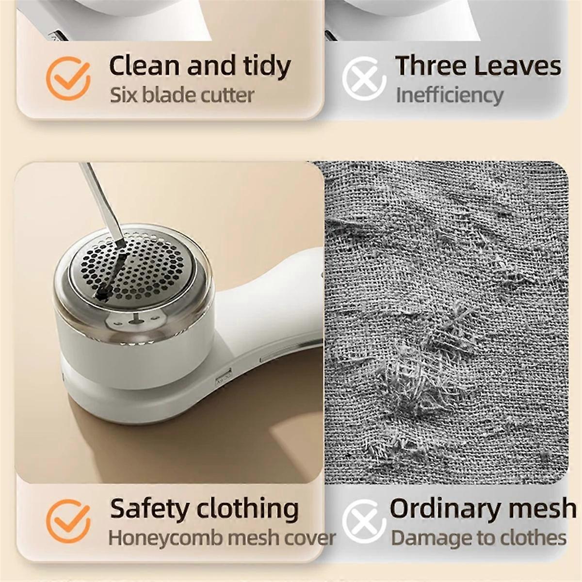 USB Lint Remover for Clothes, White