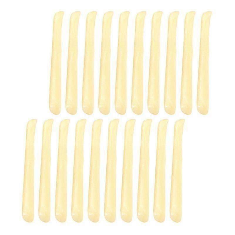 10X1x1cm Light Yellow Retail Display Props & Models 20pcs Artificial Faux French Fries Photo Prop Fo