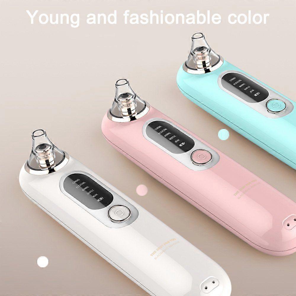 Electric Blackhead Remover Rechargeable Pore Vacuum Cleaner for Face Deep Cleansing Beauty Tool White / Pink / Blue