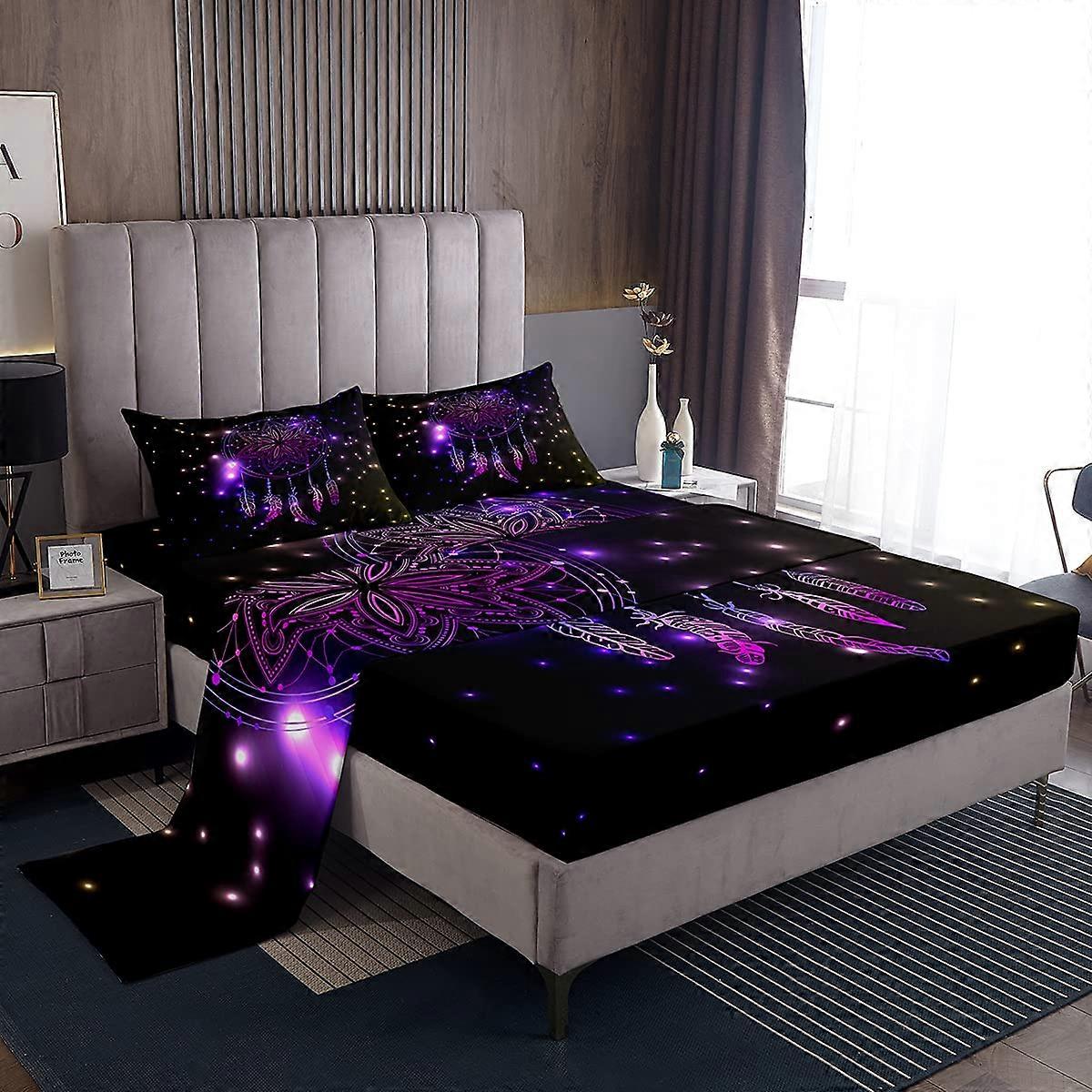 Bohemian Soft Bed Sheet Set for Bedroom Full Size