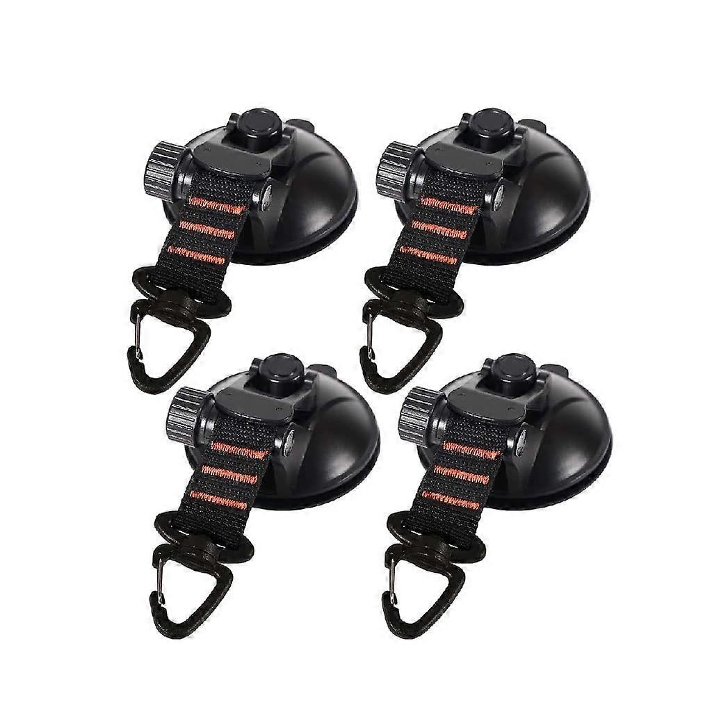 Suction Cup Anchor Cable Fixed Hooks Four-Pack For Camping Tarpaulin Car Side Awning Pool Excavator Universal Tool