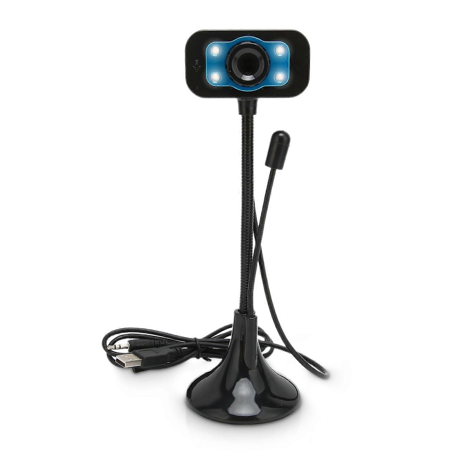 Webcam with Manual Focus &amp; LED Fill Light, High-Precision No Distorted Images, Perfect for Video Conferencing &amp; Online Classes