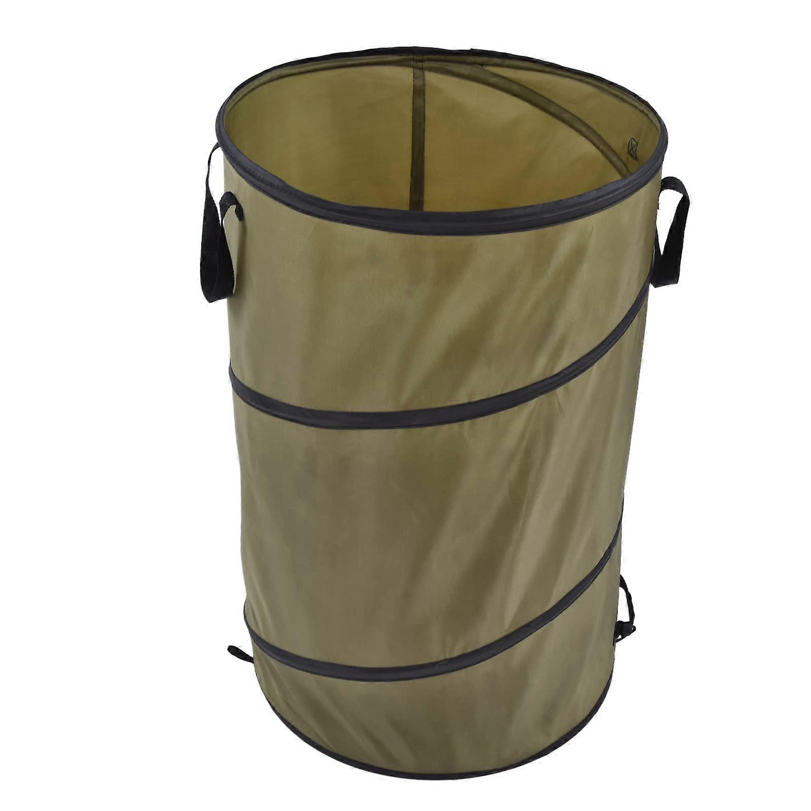 Foldable Garbage Box 30 Gallon Outdoor Waste Container for Courtyard and Garden, Durable Reusable Grass Collector