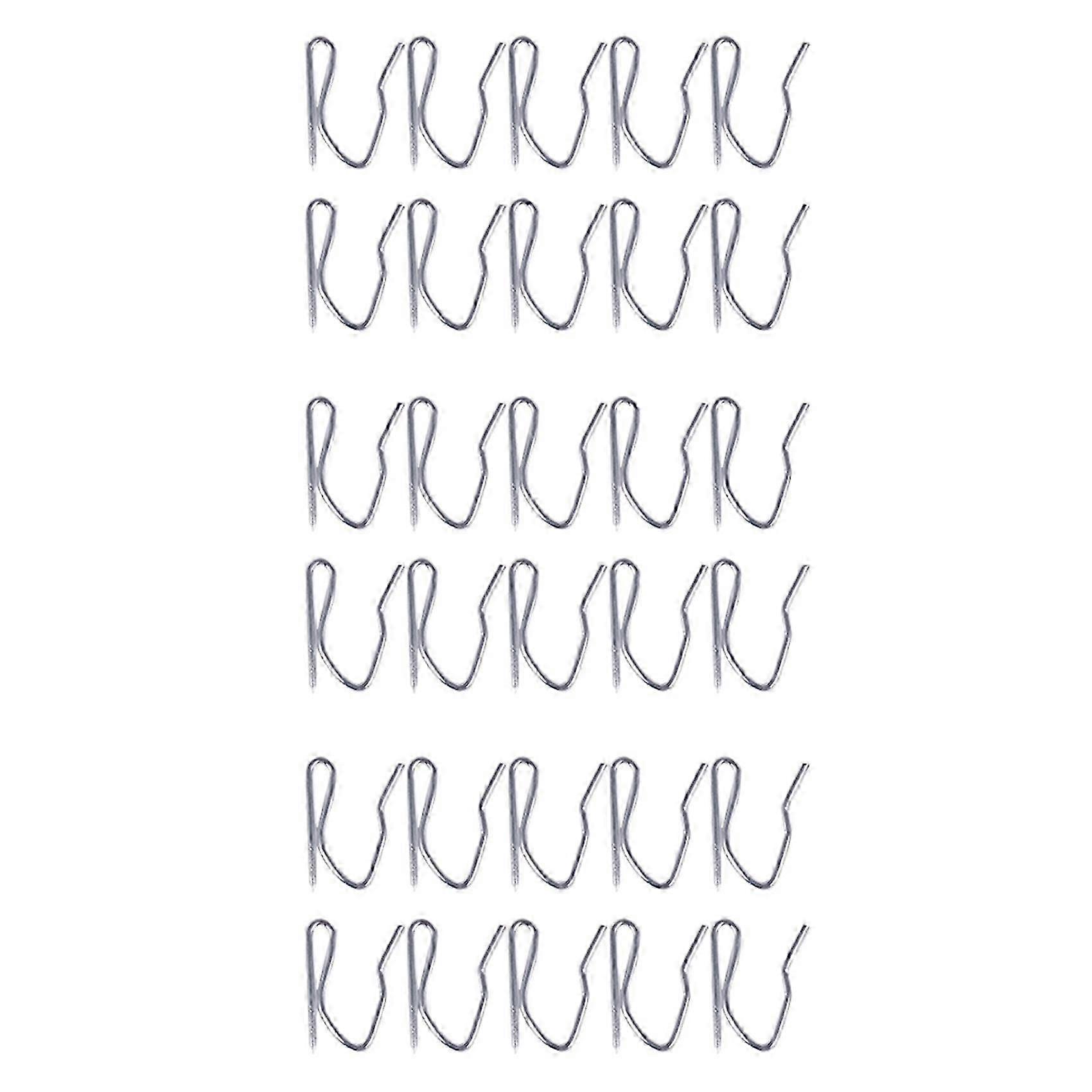 30Pcs Curtain Drapery Pin Hooks - Silvery