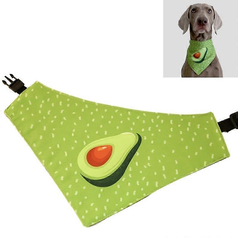 Refreshing Avocado Pet Scarf Three-layer Thickened Waterproof Saliva Towel L