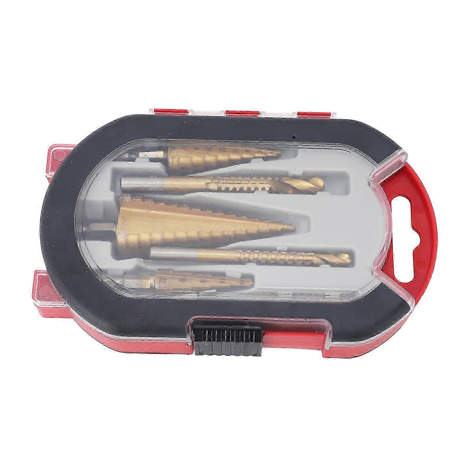 6PCS Hex Shank Step Drill Bit Set for Wood, Aluminum, Alloy, and Copper