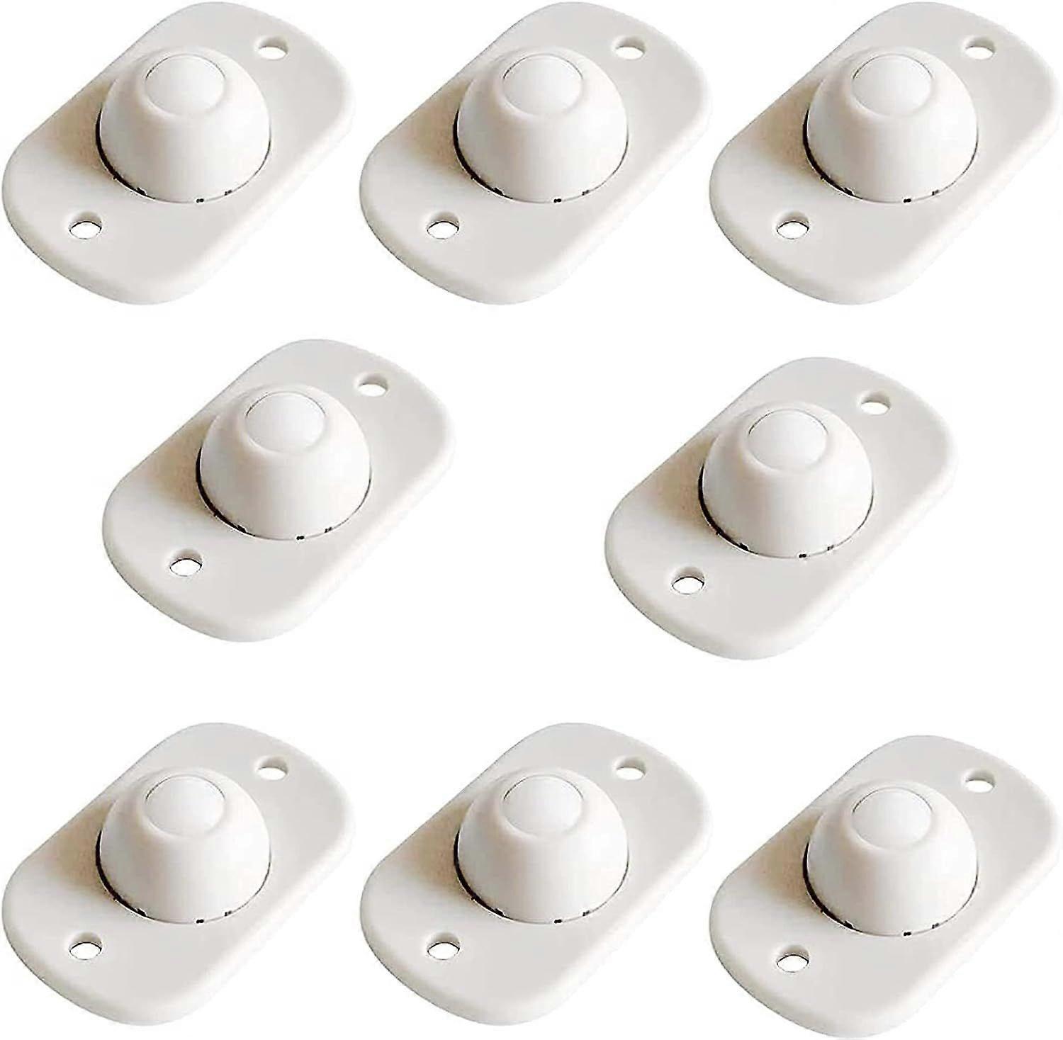 8Pcs Self-adhesive Swivel Casters, Universal 360 Rotation Transfer Ball Casters, Mini Plastic Furniture Caster for Various Furniture Storage Boxes(Glu