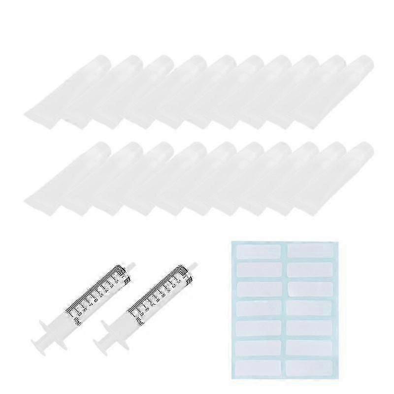 8.5X3cm Transparent Color Refillable Makeup Palettes & Cases 1 Set Of 36pcs Lip Gloss Tube 10ml Sque