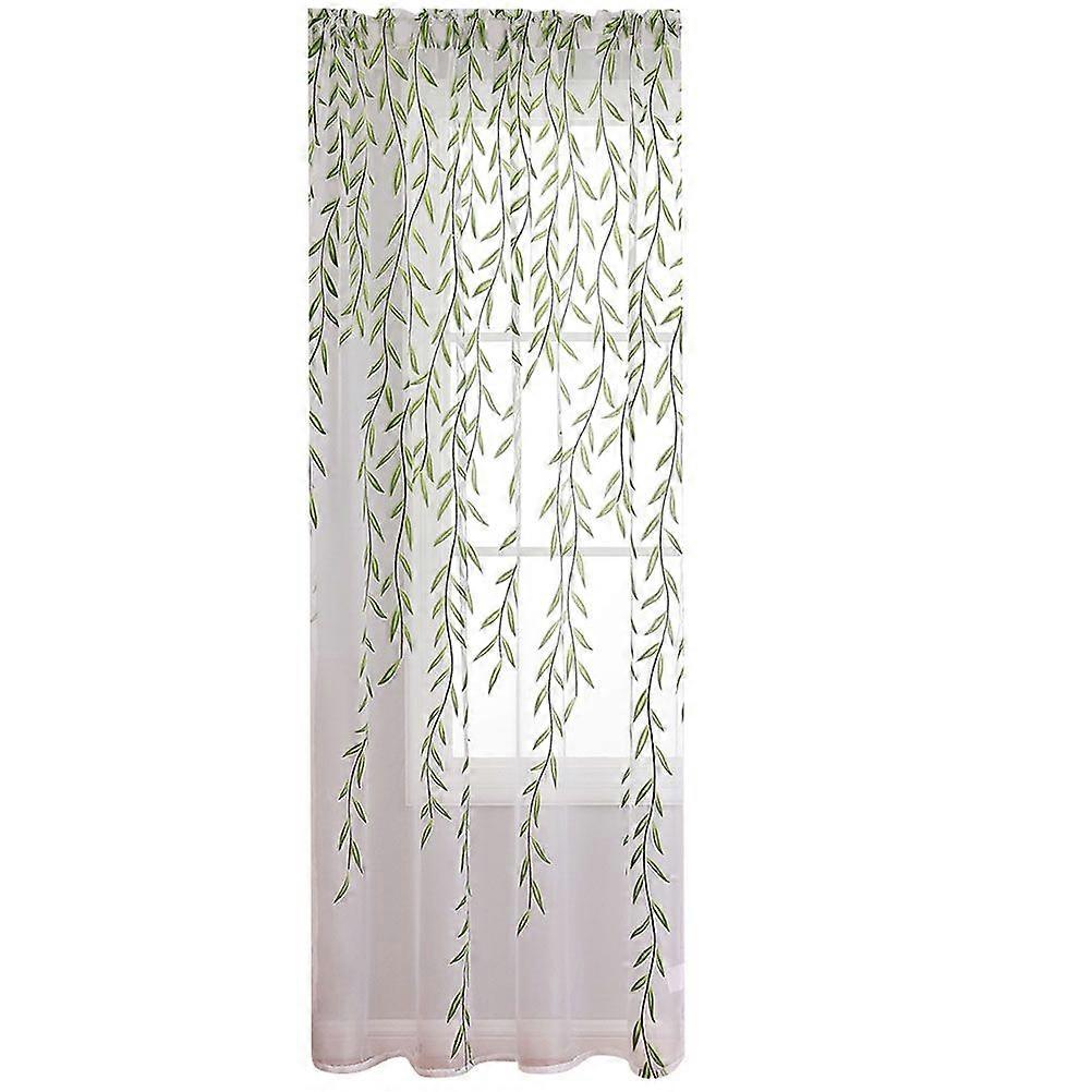 Vindu Sheer Modern Wicker Pattern Privacy Window Sheer Drape for soverommet