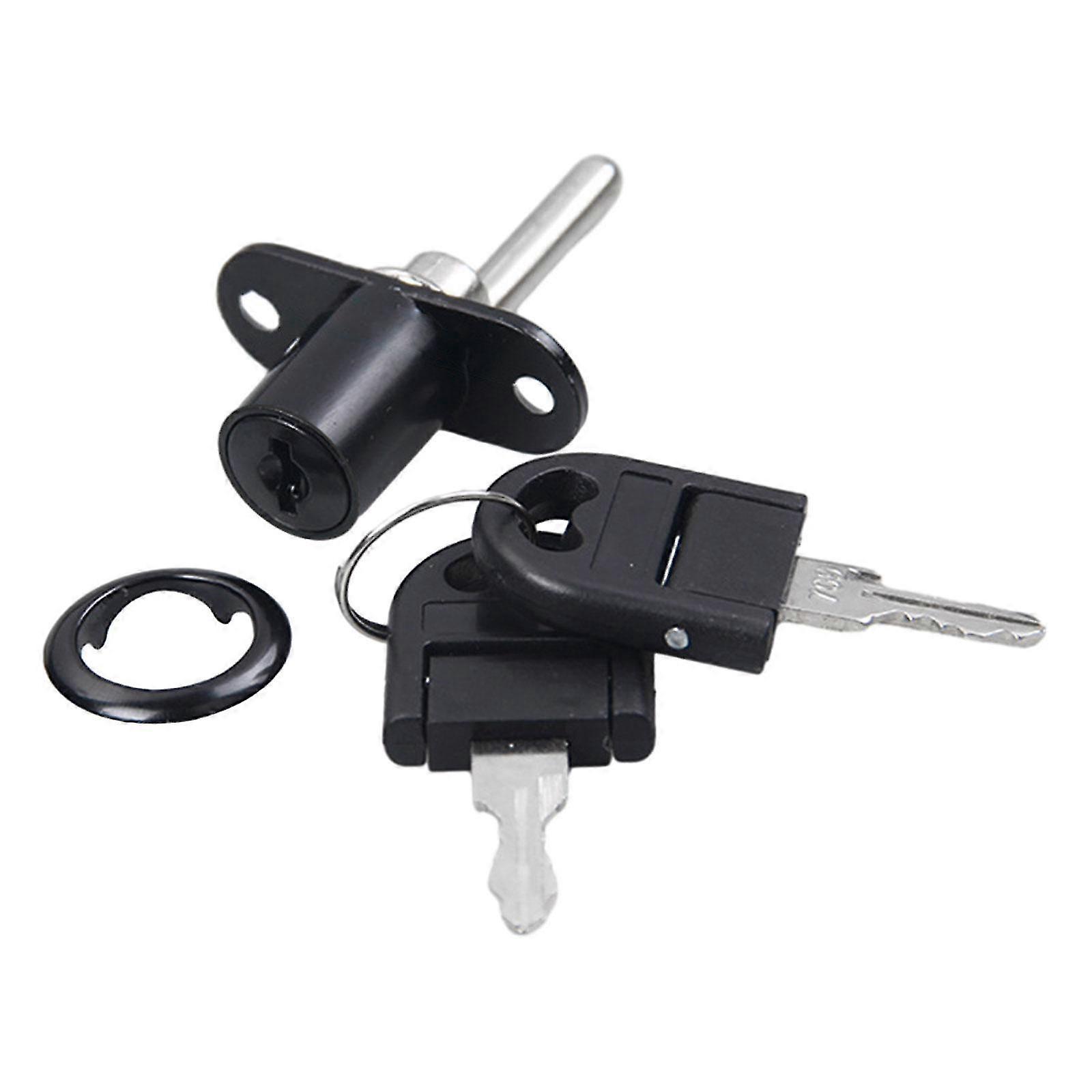 Zinc Alloy Push Plunger Lock for Cabinet Drawer Desk with Portable Cylinder Head