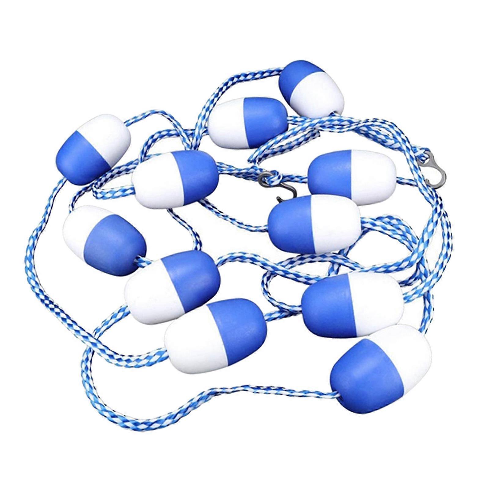 Swimming Pool Safety Divider Rope with Floats Hooks For Pools 16' Wide
