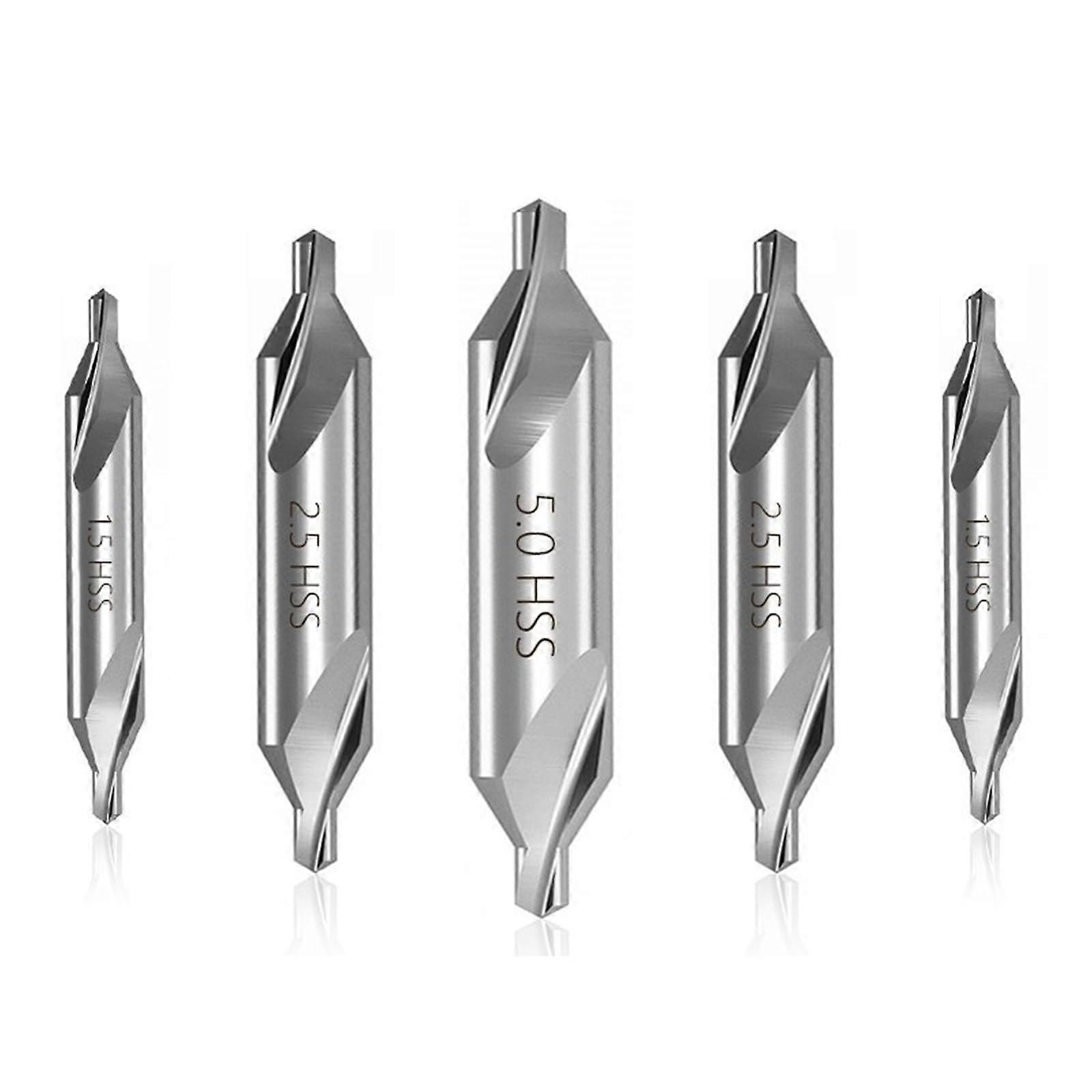HSS Combined Center Drill Bits 60 Degrees Core Drill Bit 1.06.0mm 1Pcs(2.0mm)
