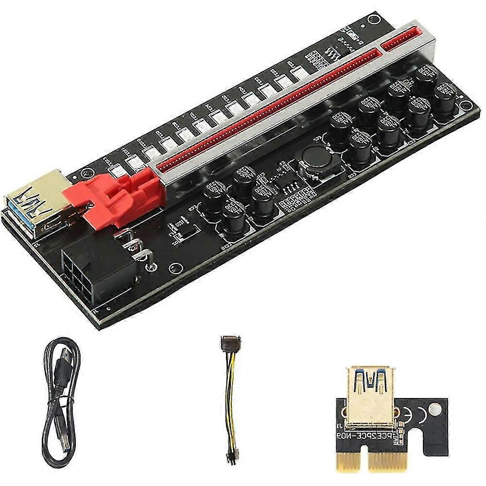 1pcs Ver018s Miner Card Pci-e 1x To 16x Gpu Riser Card Compatible Btc Miner