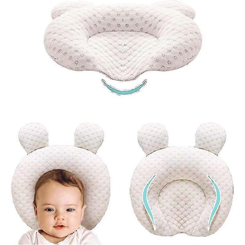 Lebanghui Soft Baby Nursery Pillows Unisex Newborns Head Shaping Infant Support Sleeping Head Sleep Pillows With Bear Ears