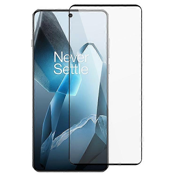 Compatible For OnePlus 13 Screen Protector Side Glue Silk Printing Tempered Glass Film Support Fingerprint Unlock