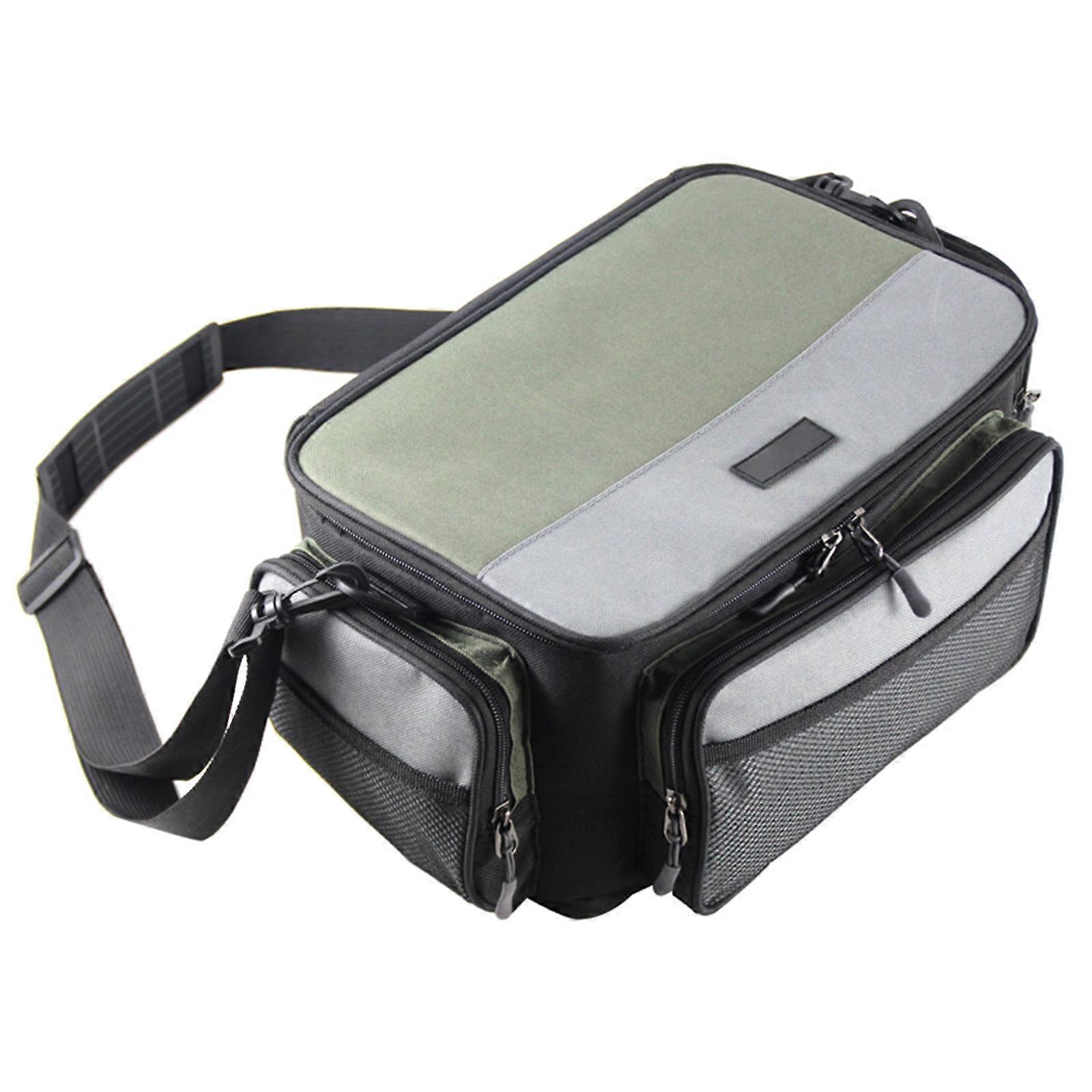 Stor Kapacitet Fiske Redskap Väska MultiPockets Fiskeutrustning Bärväska Utomhus Bärbar Fiske Axlar Crossbody Väska