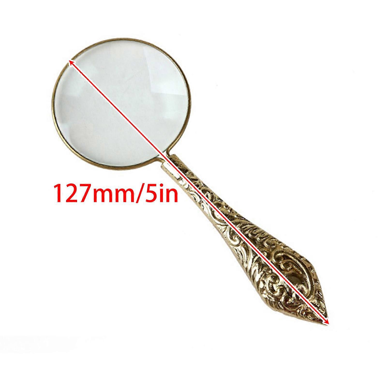 4X Magnification Handheld Magnifier Magnifying Glass for Reading Coins Insects Magnifier for Kids & Old People Present