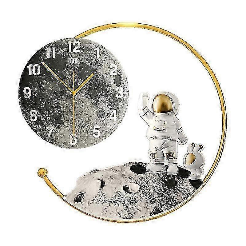 Silent Astronaut Wall Clock, Simple Decorative Hanging Clock