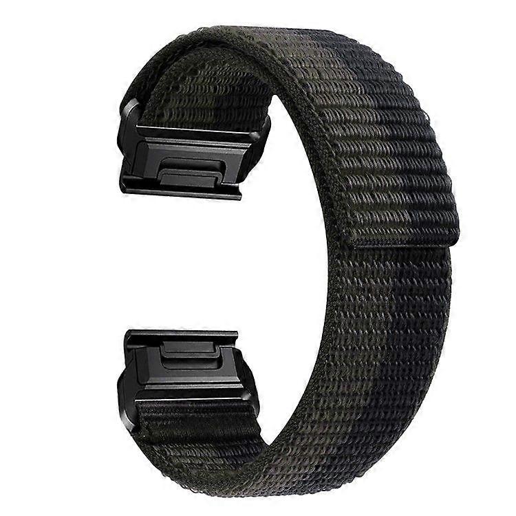 For Garmin Tactix 7 Pro/ Fenix 7X/ Fenix 6X Pro 26mm Nylon Watch Band Adjustable Wrist Strap Replacement
