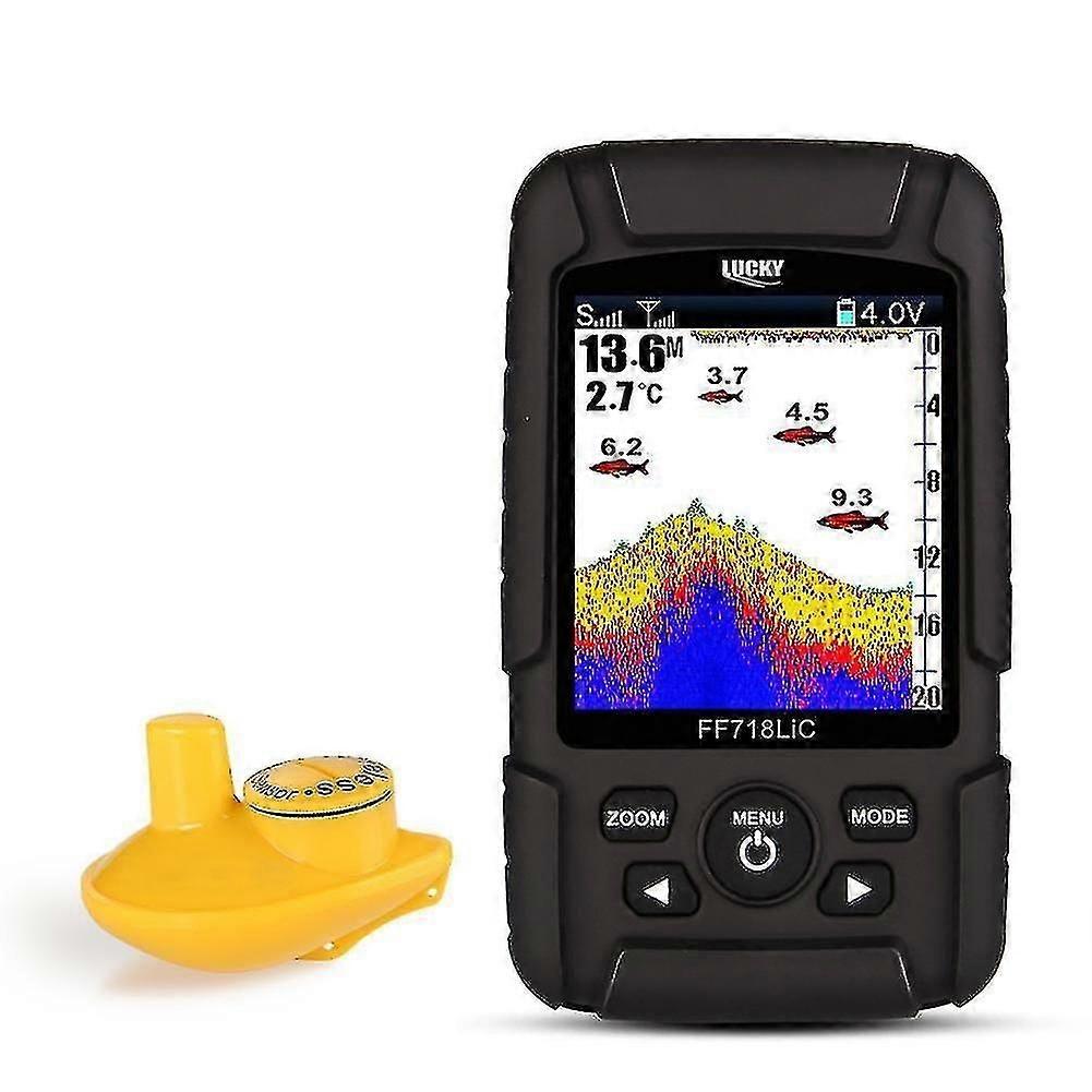 Lucky Ff718lic-w Waterproof Fish Finder Monitor With Lcd Colored Display Wireless Smart Sonar Senso_