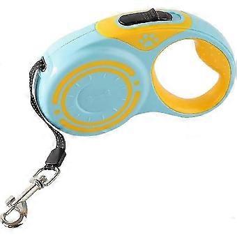 Extendable Dog Lead with Retractable Feature Swivel Hook and 3M Blue/Yellow Cable for Everyday Use