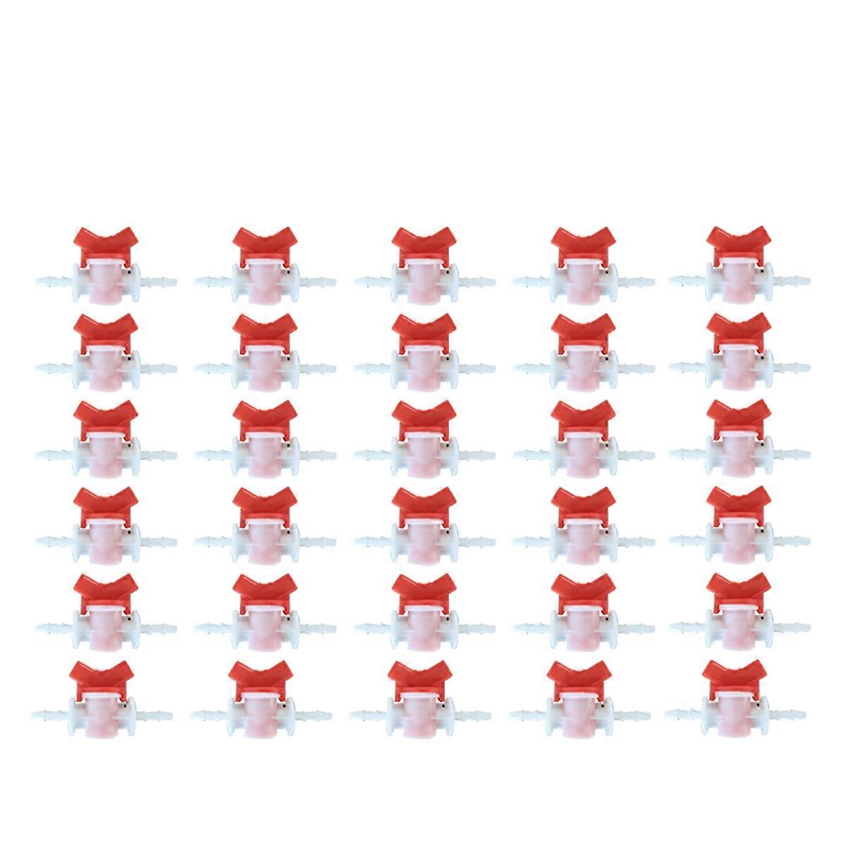 30PCS Drip Irrigation Switch Valve, Barbed Hose ID Ball Valve K06-06