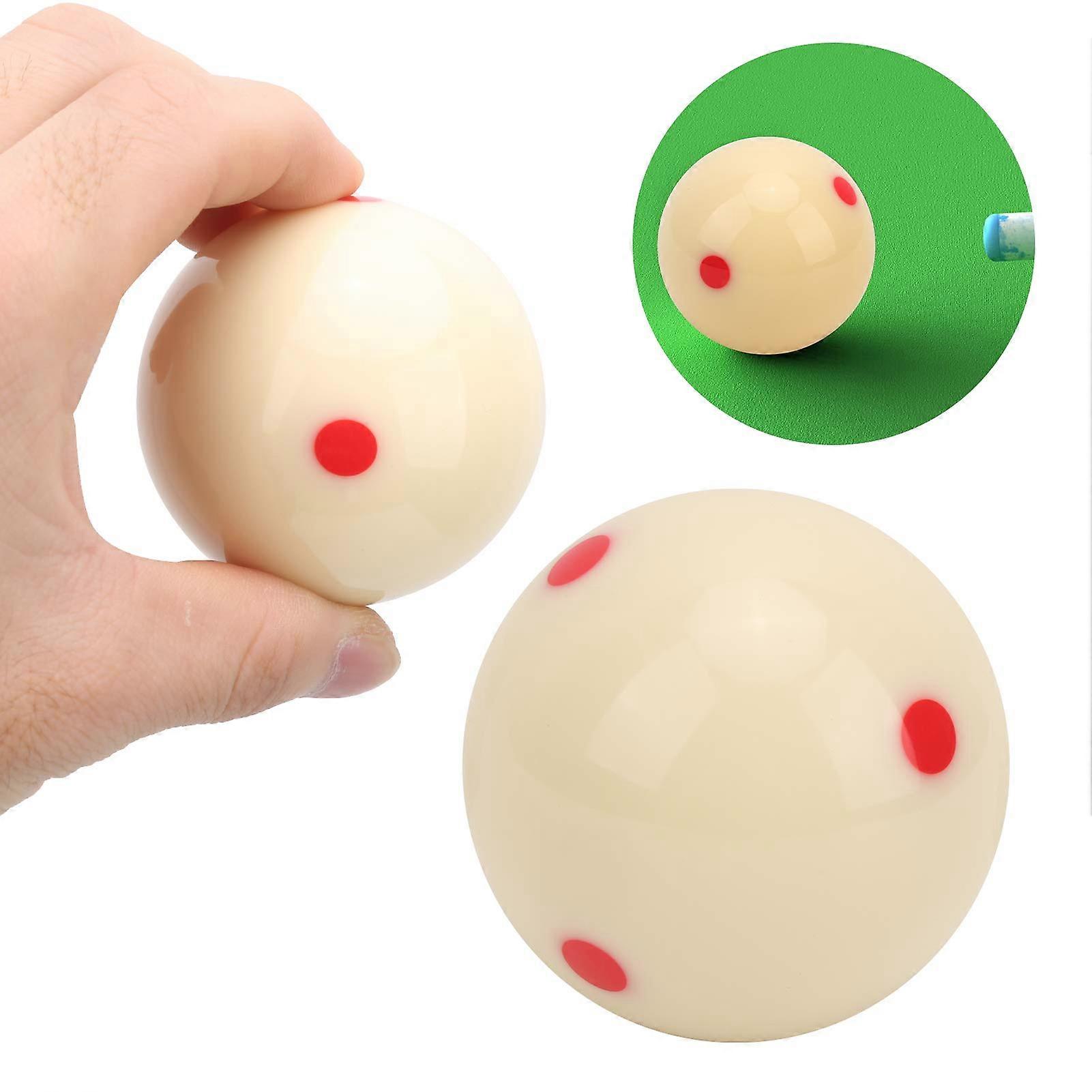 57.2mm Resin Snooker Practice Ball With Red/Blue Dots For Training And Snooker Games (Red Dot)
