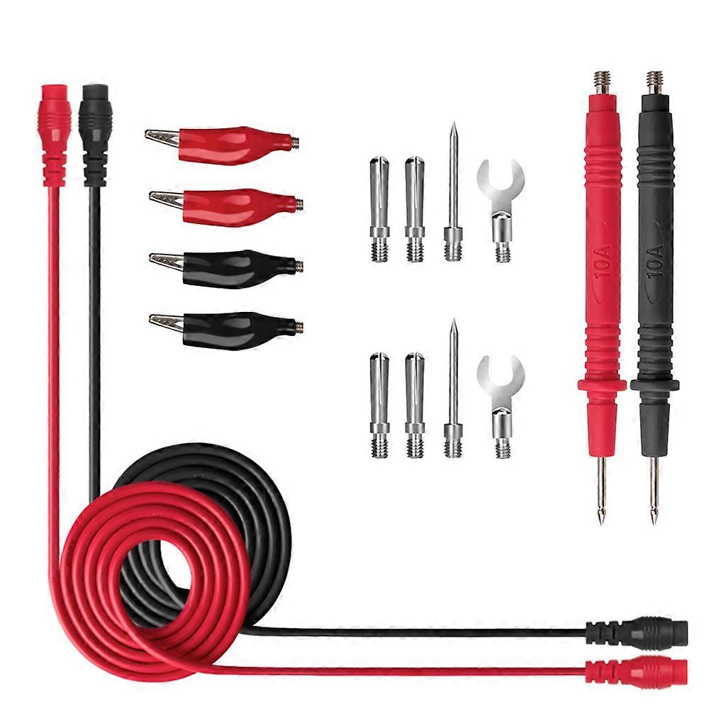 16 in 1 Digital Multimeter Test Probes & Leads Set Electrical Alligator Clips Measurement Tools for DIY Bench Electric